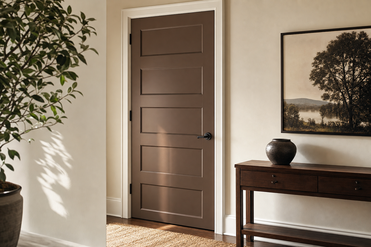 Mink by Benjamin Moore on interior-doors