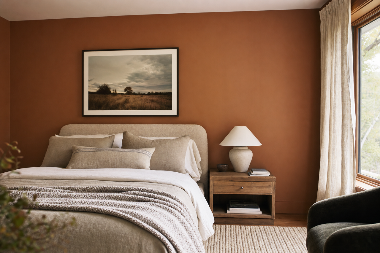 Brown by Benjamin Moore on interiors
