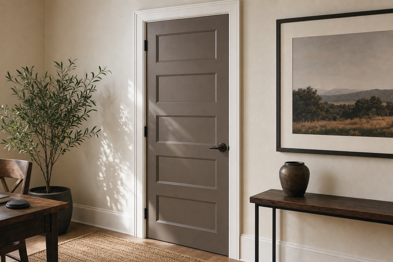 Stone by Benjamin Moore on interior-doors