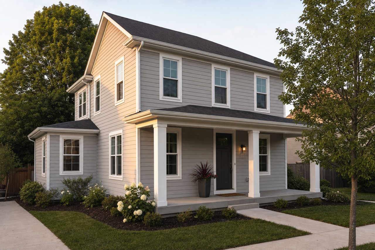 Stormy by Benjamin Moore on exterior