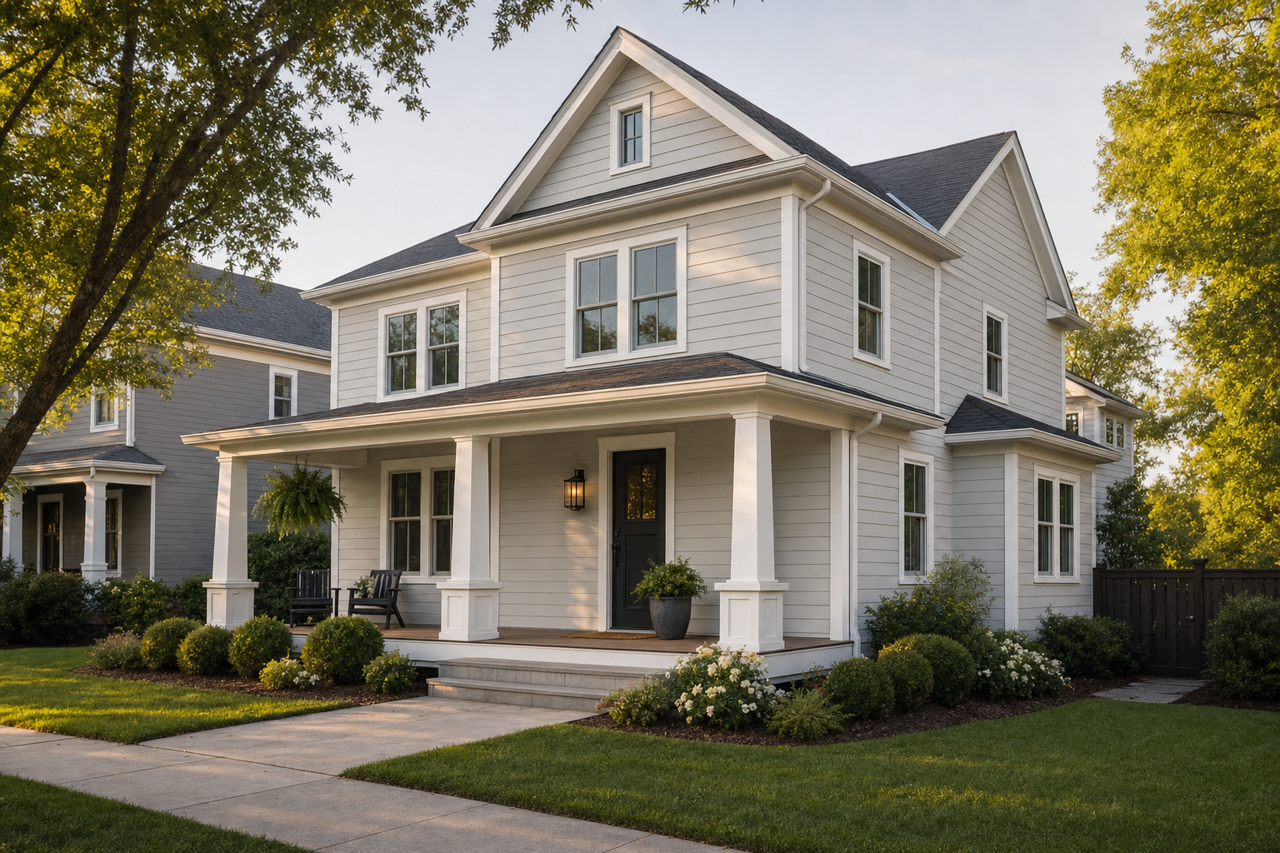 Cement by Benjamin Moore on exterior