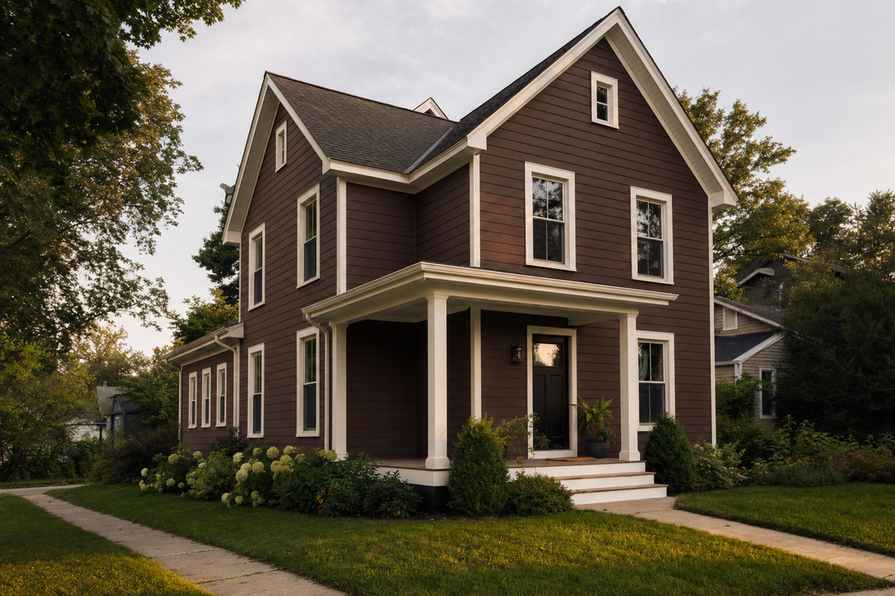 Chocolate by Benjamin Moore on exterior