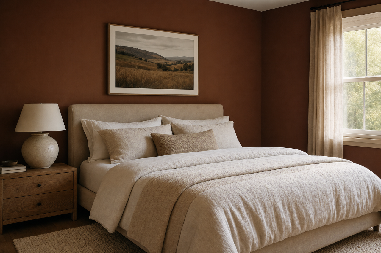 Chocolate by Benjamin Moore on interiors