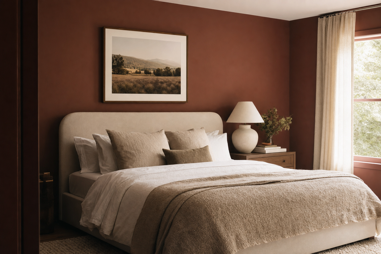 Bison by Benjamin Moore on interiors