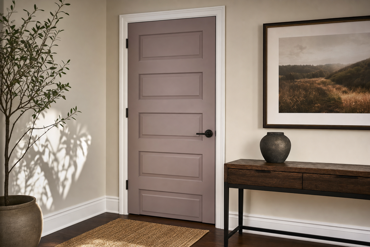 Cinnamon by Benjamin Moore on interior-doors