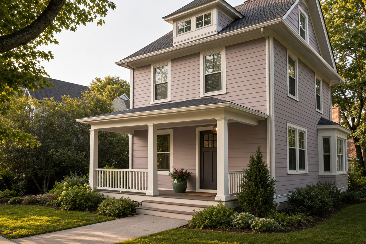 Mauve by Benjamin Moore on exterior