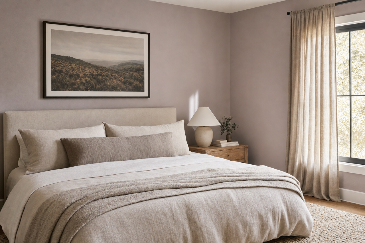 Mauve by Benjamin Moore on interiors