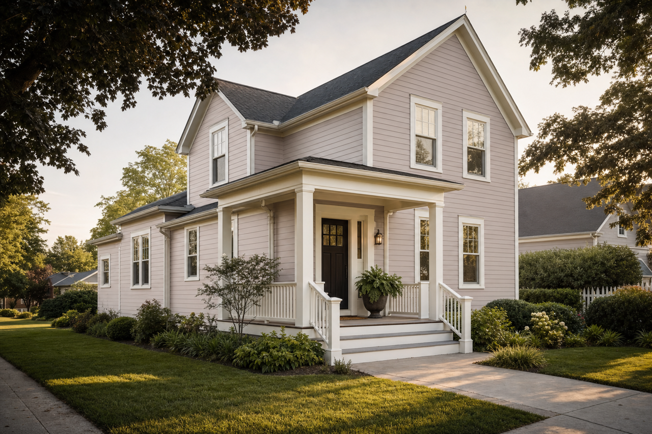 Porcelain by Benjamin Moore on exterior