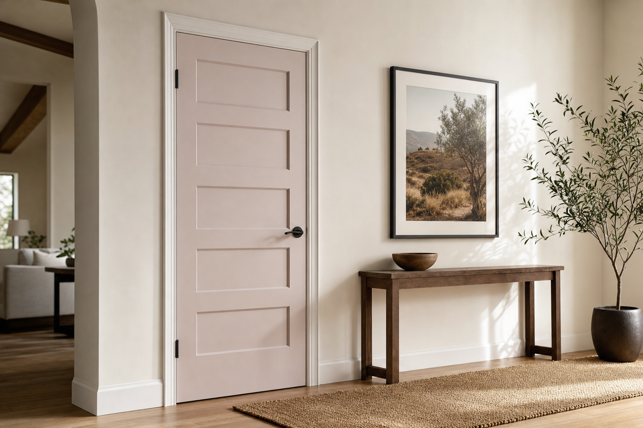 Porcelain by Benjamin Moore on interior-doors