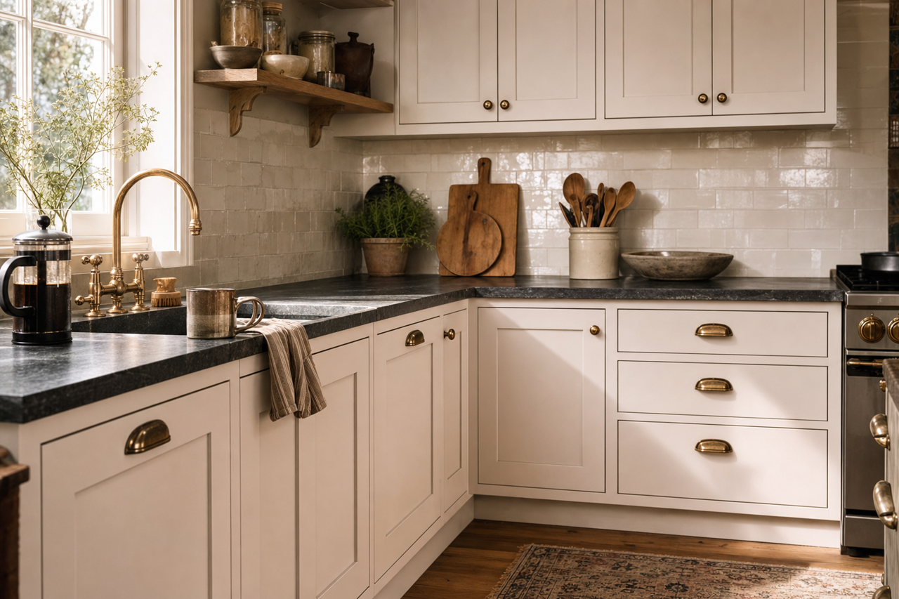 Antique by Benjamin Moore on cabinets