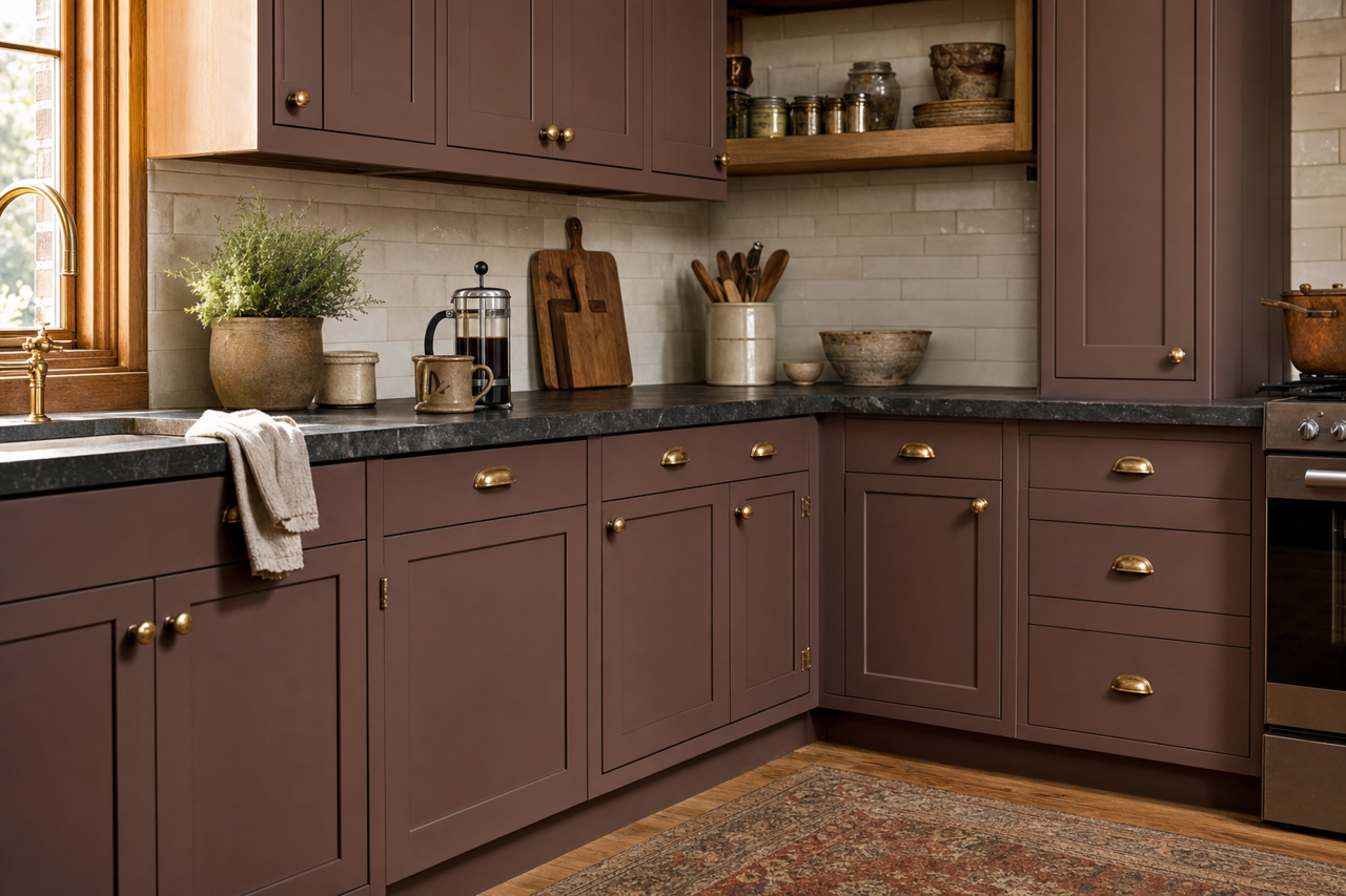 Desert by Benjamin Moore on cabinets