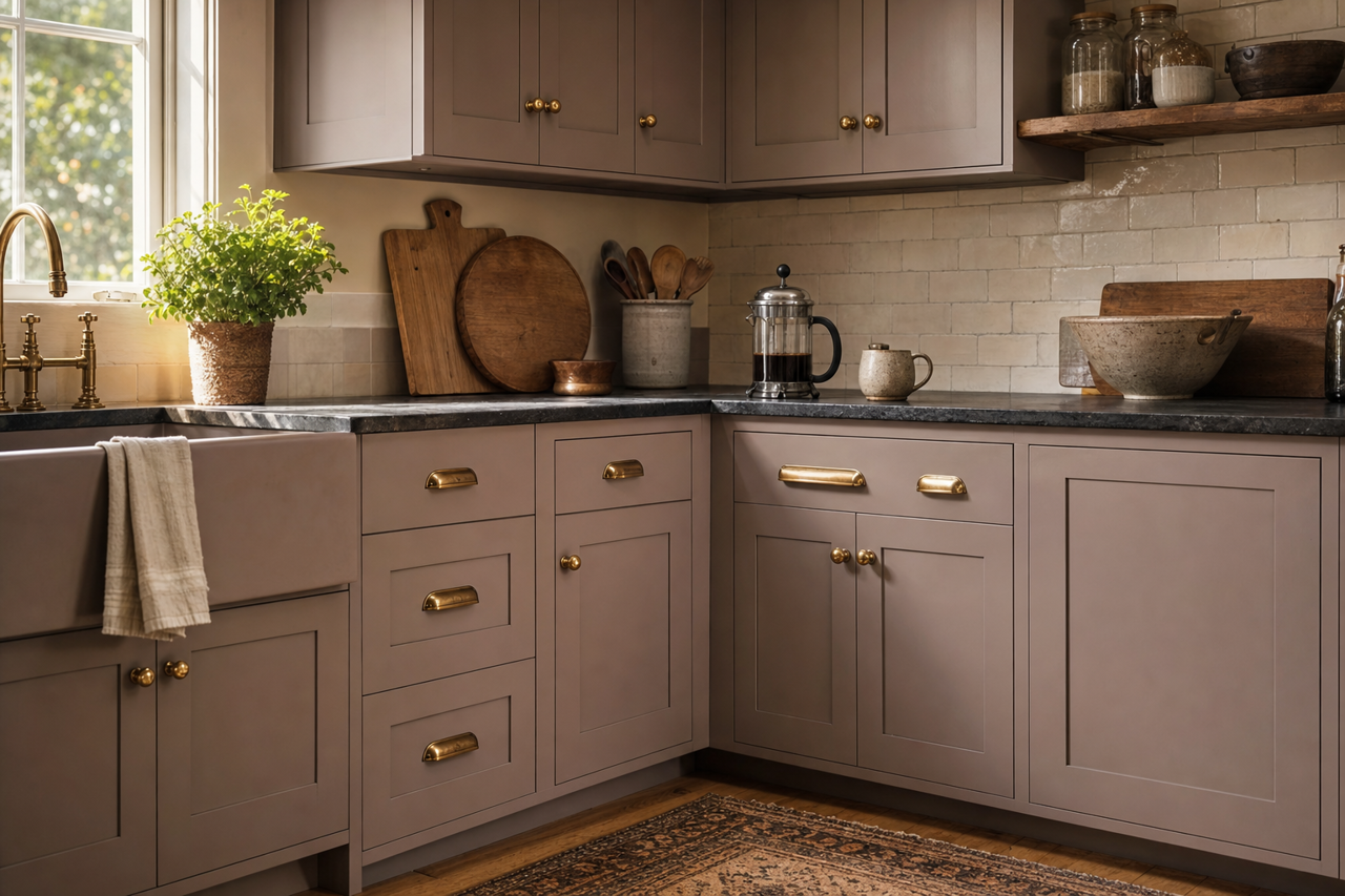 Wet by Benjamin Moore on cabinets