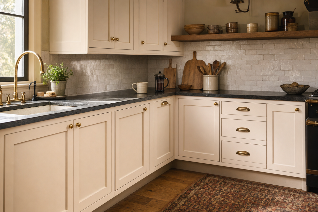 Venetian by Benjamin Moore on cabinets