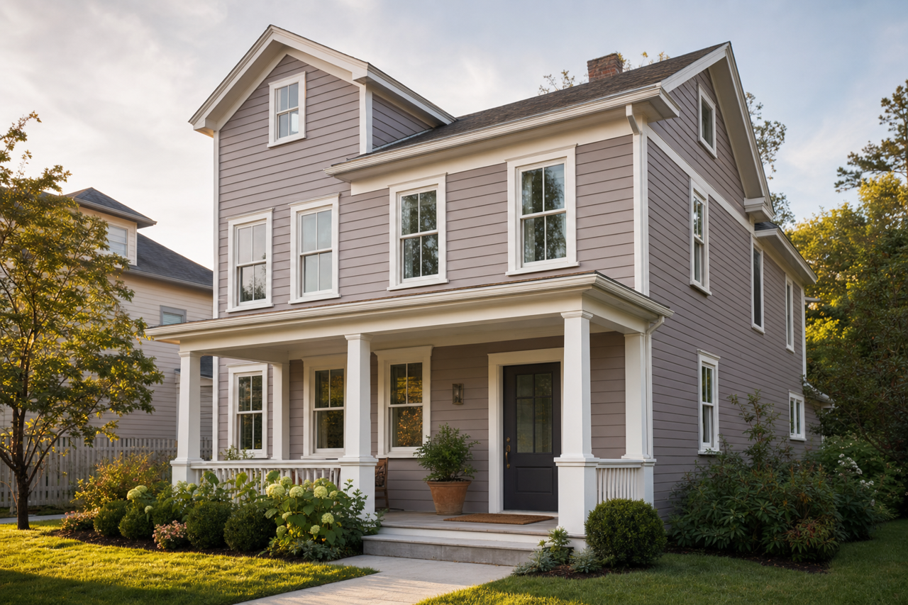 Mauve by Benjamin Moore on exterior