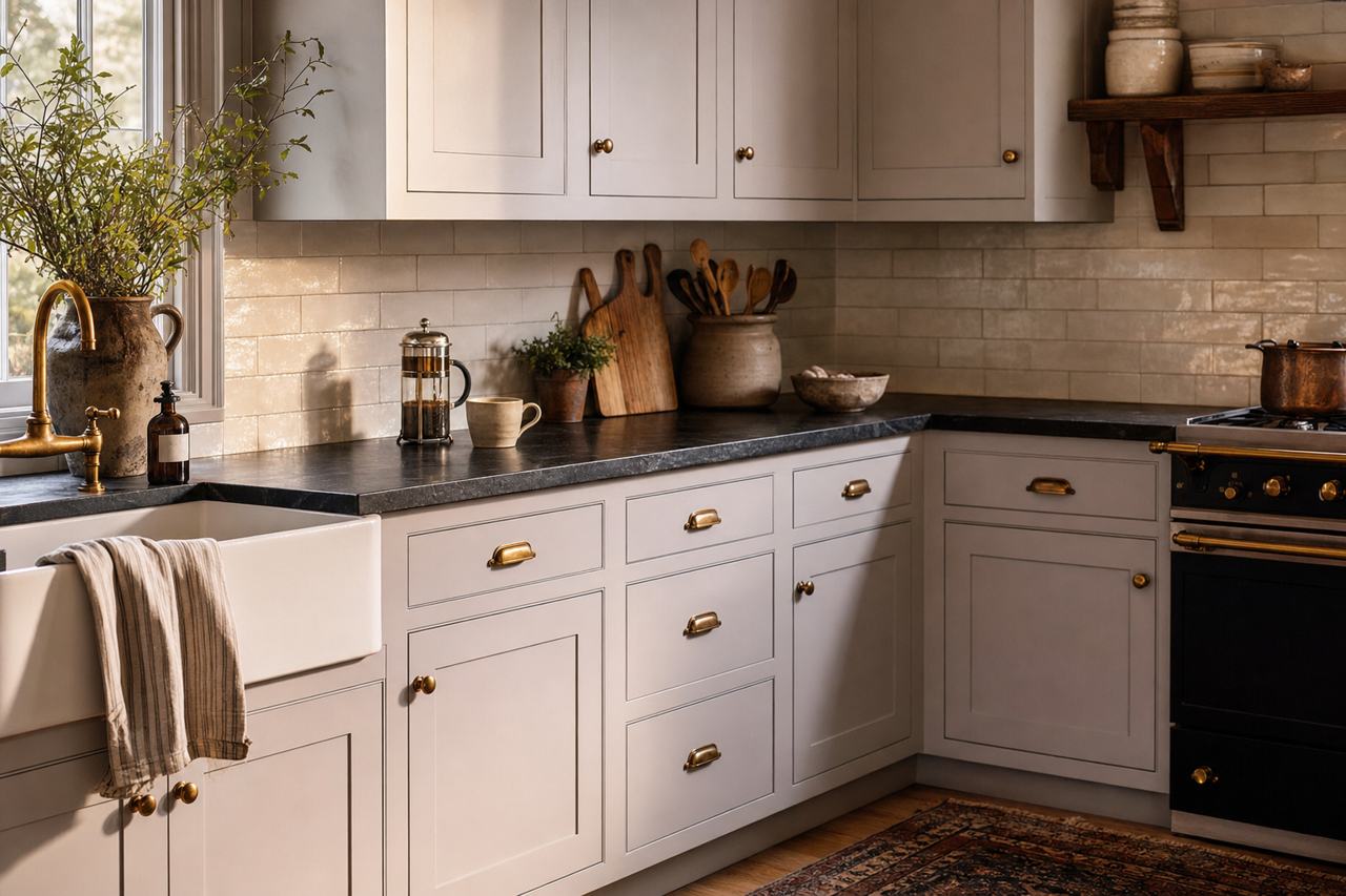 Iced by Benjamin Moore on cabinets
