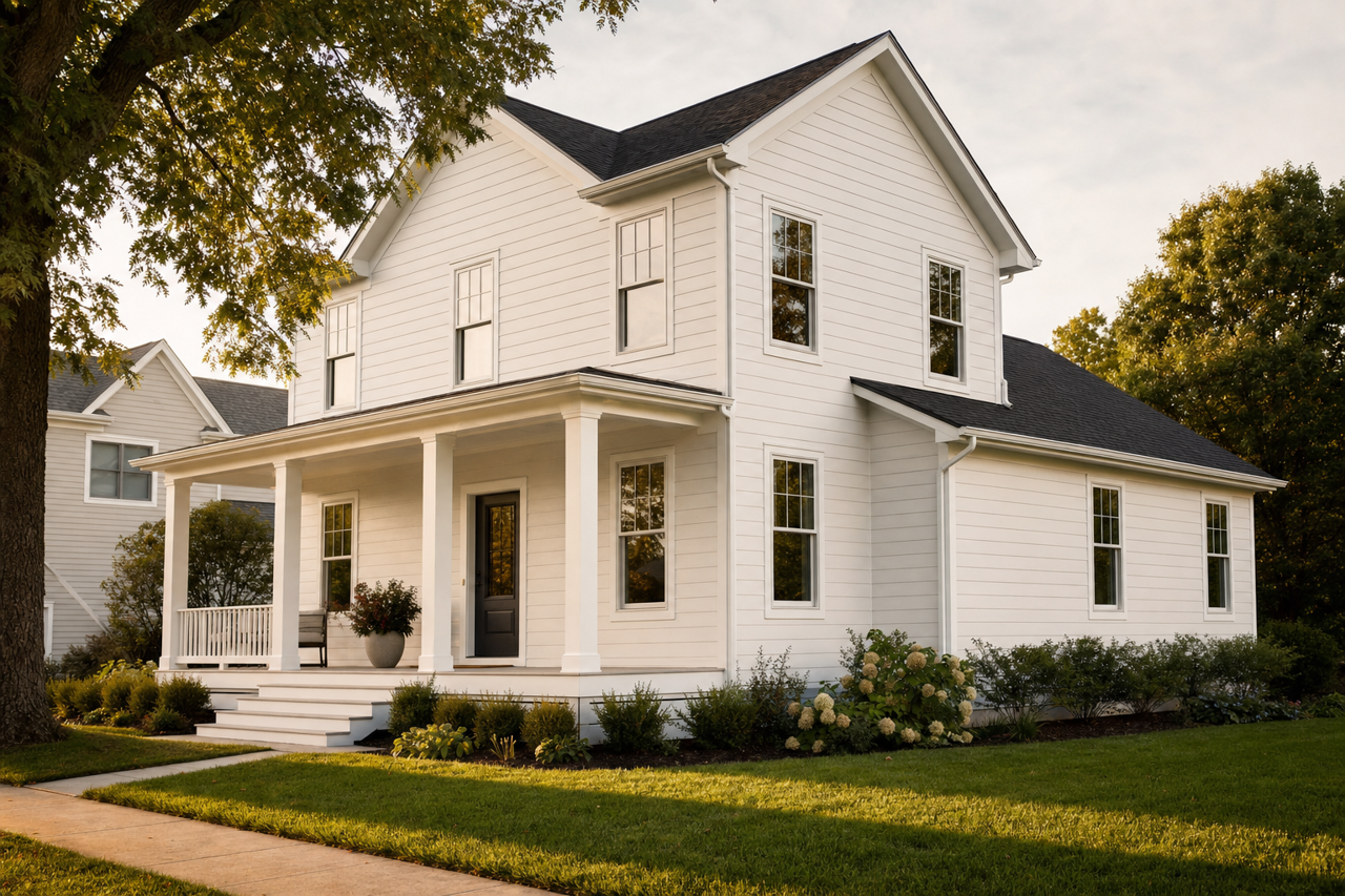 Oyster by Benjamin Moore on exterior