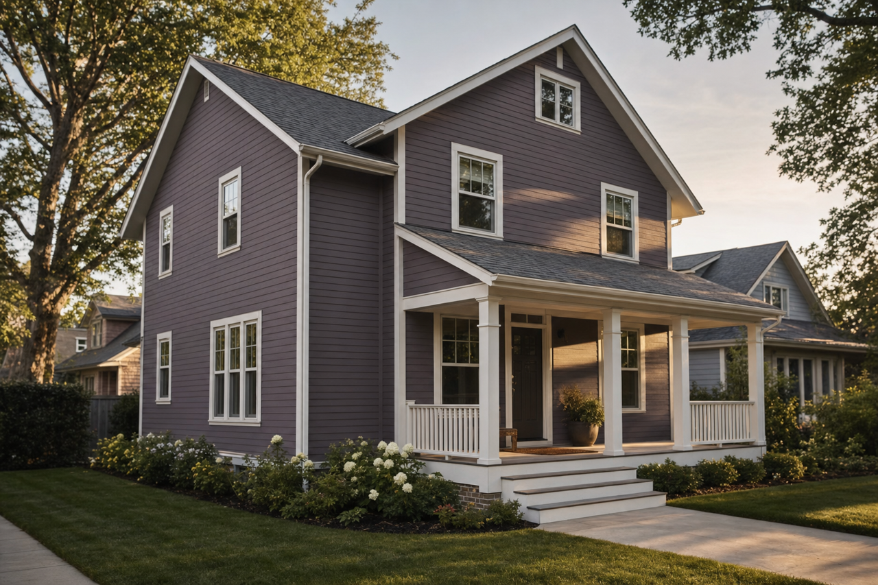 Cabernet by Benjamin Moore on exterior