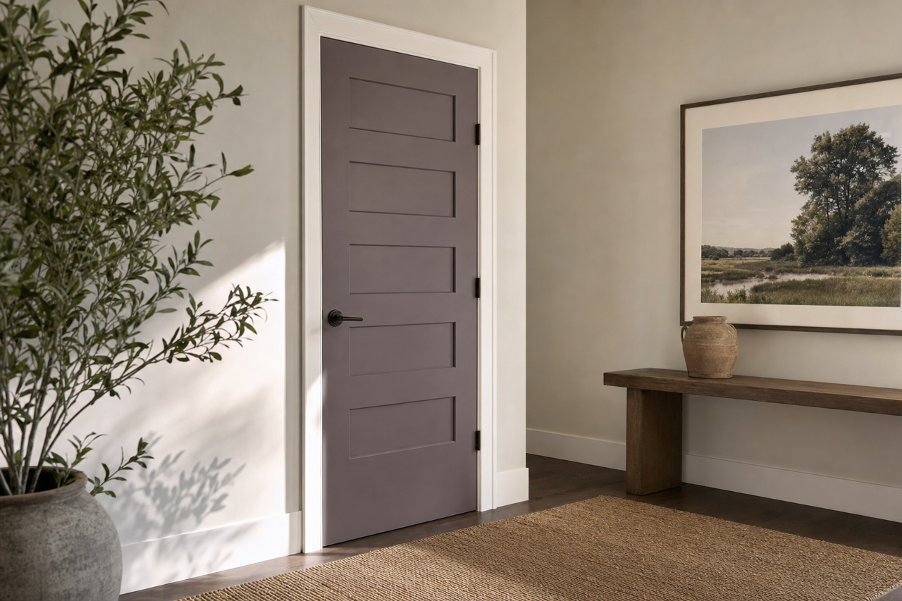 Cabernet by Benjamin Moore on interior-doors