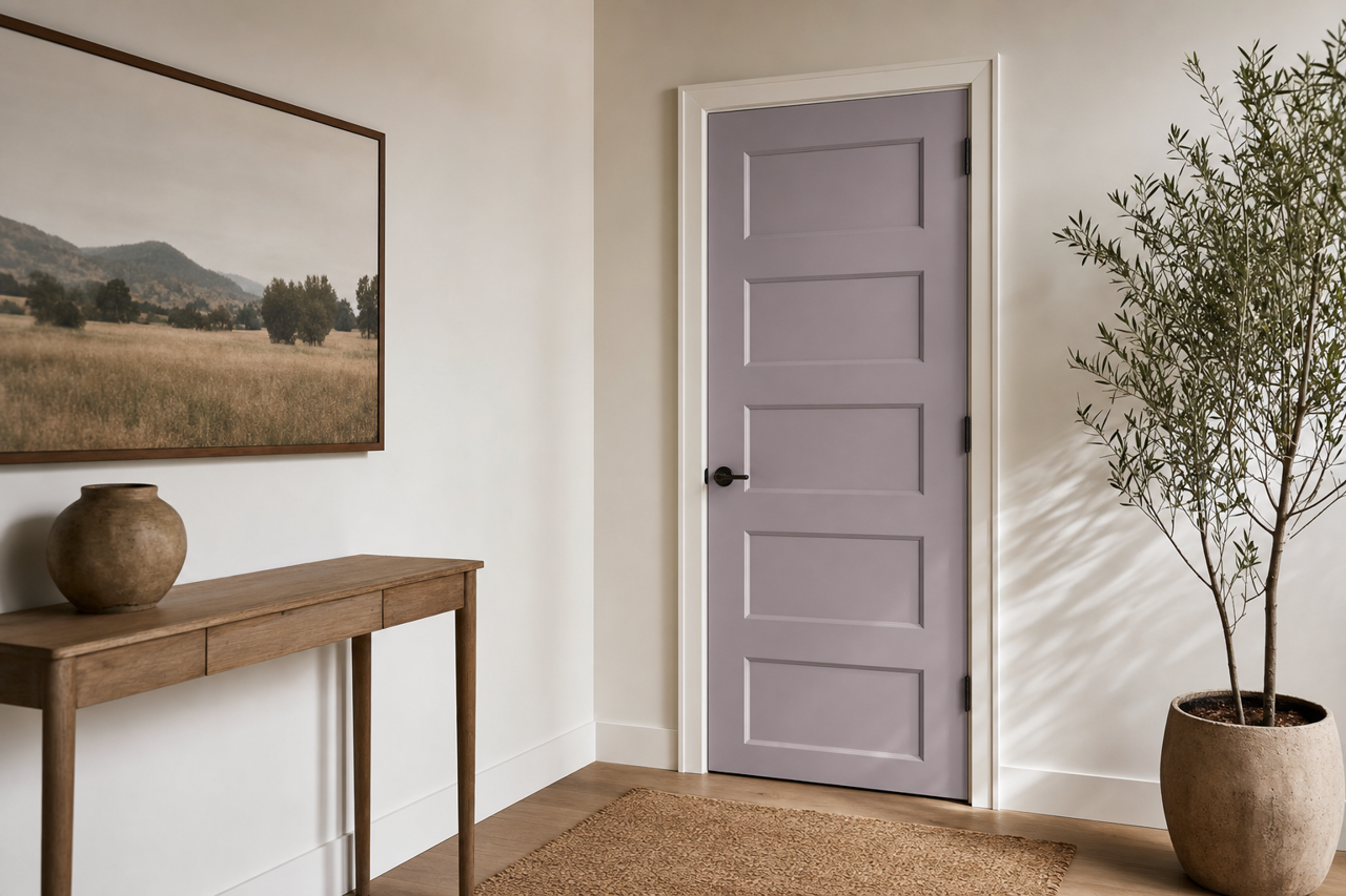 Hazy by Benjamin Moore on interior-doors