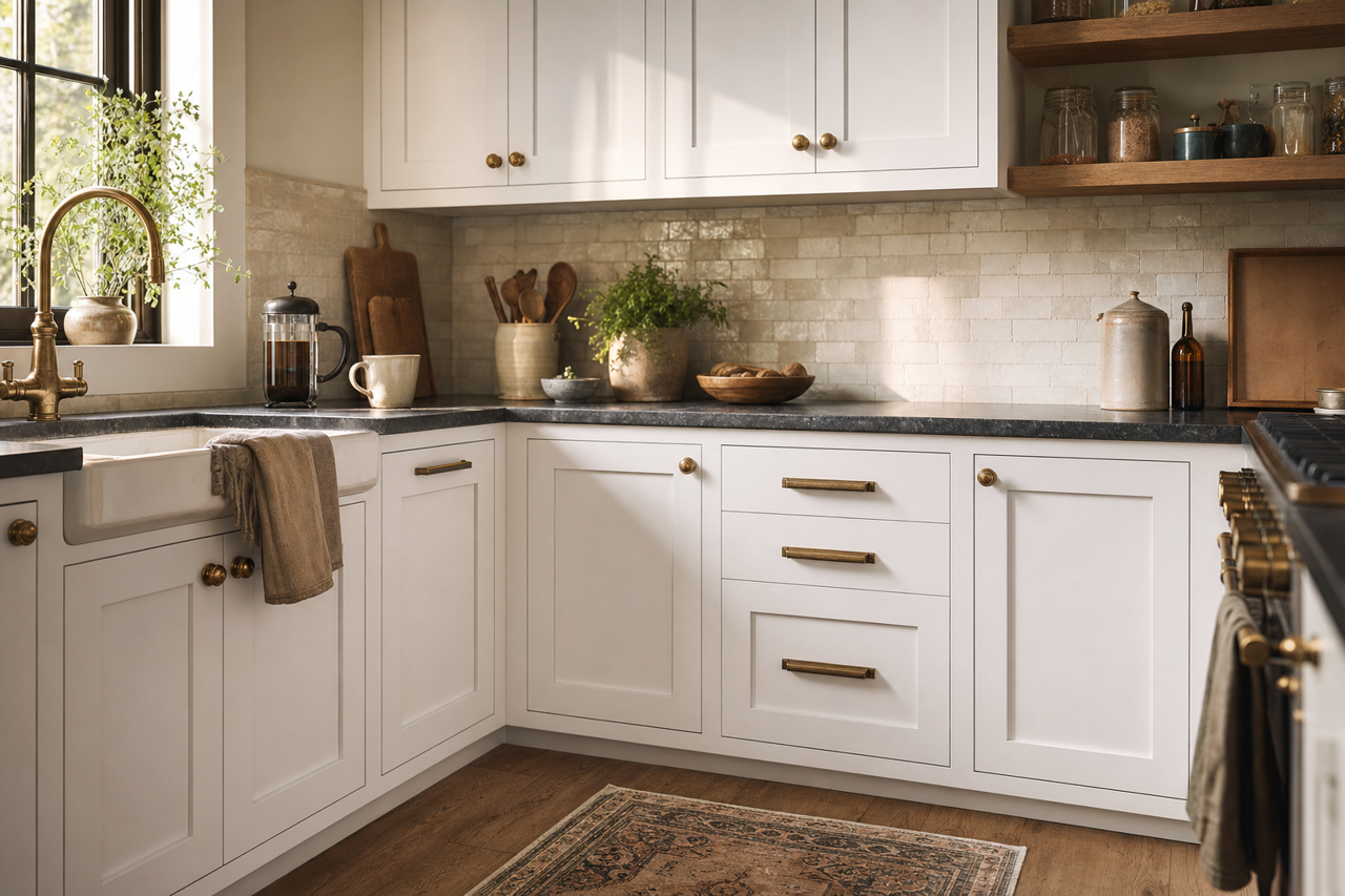 Mirage by Benjamin Moore on cabinets