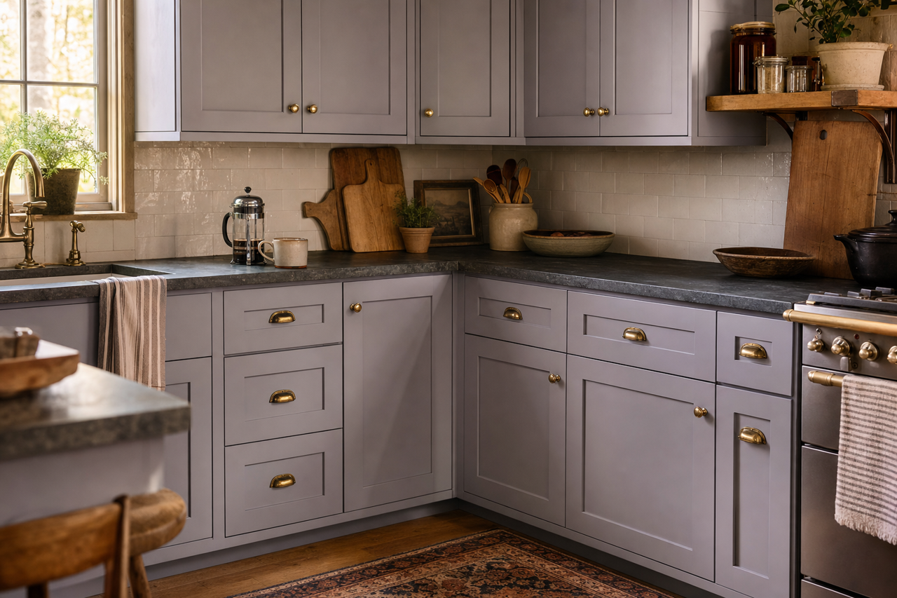Tropical by Benjamin Moore on cabinets