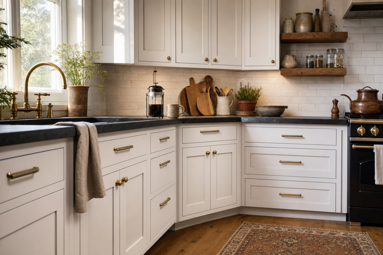 Dreamy by Benjamin Moore on cabinets