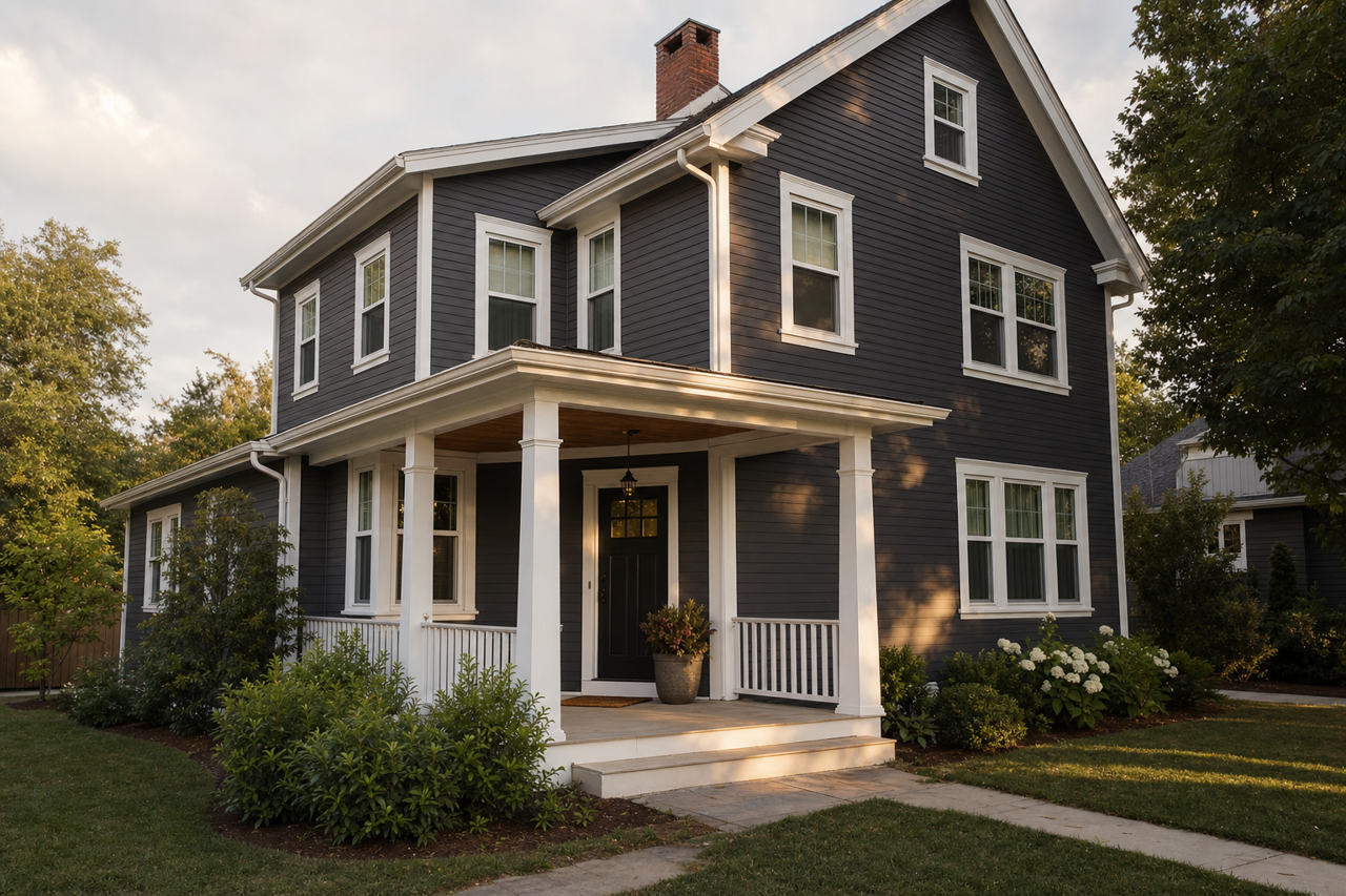 Ebony by Benjamin Moore on exterior