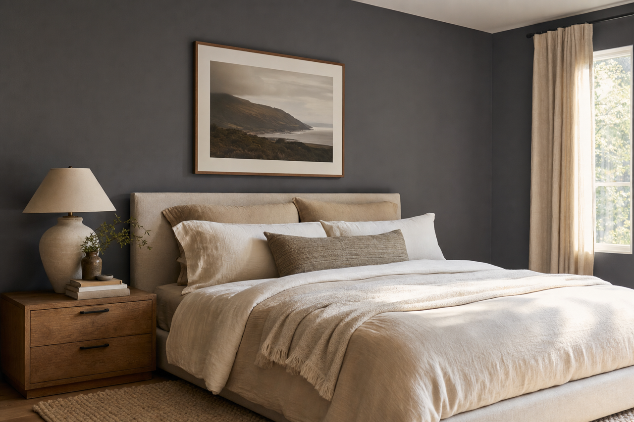 Ebony by Benjamin Moore on interiors