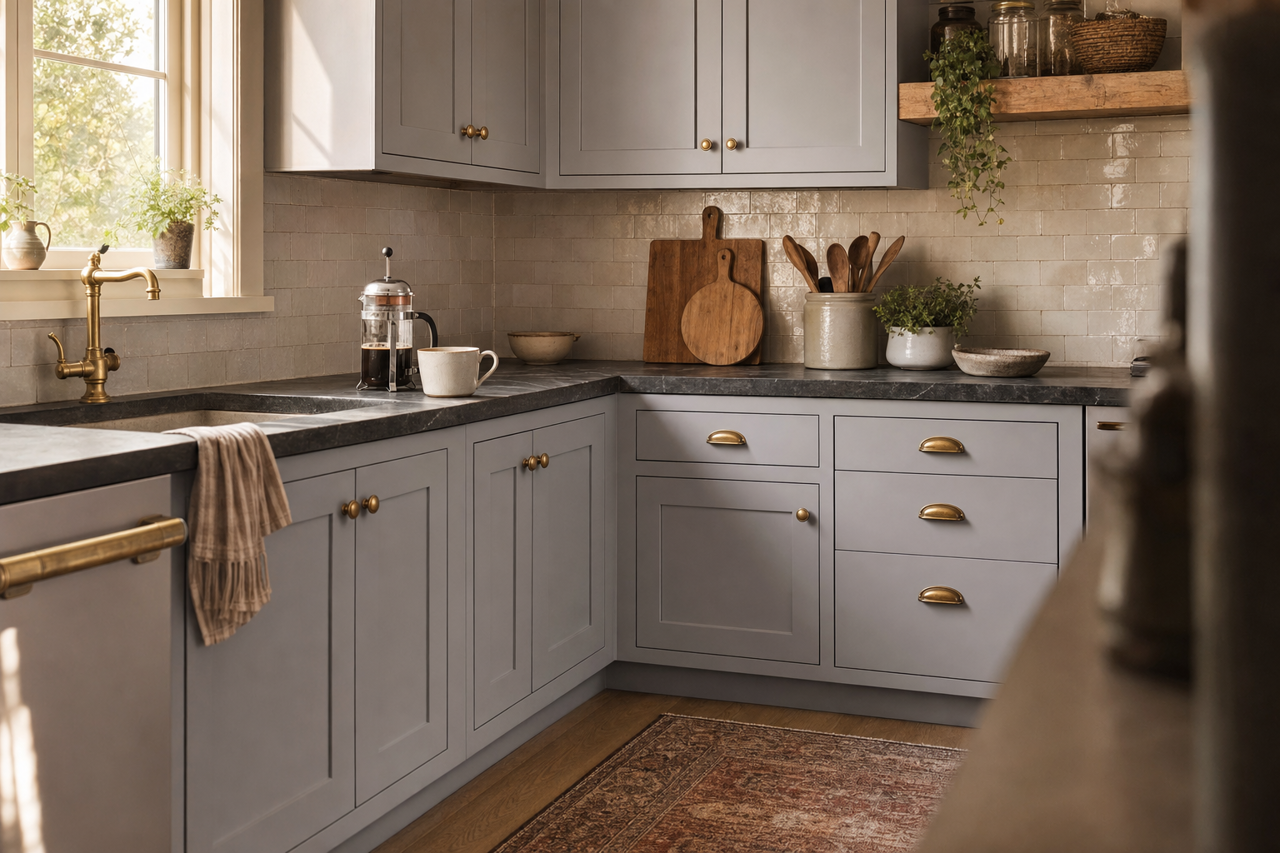 Excalibur by Benjamin Moore on cabinets
