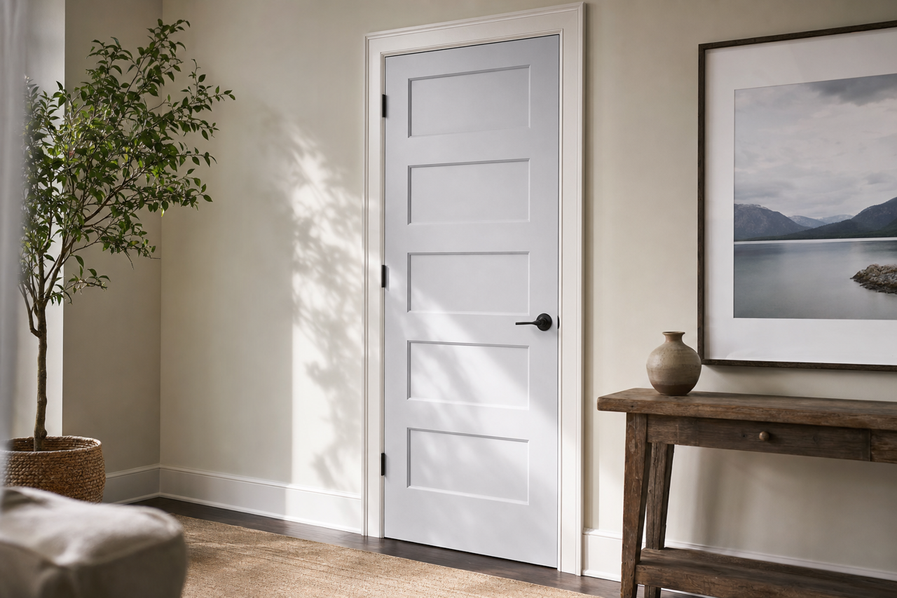 Misty by Benjamin Moore on interior-doors