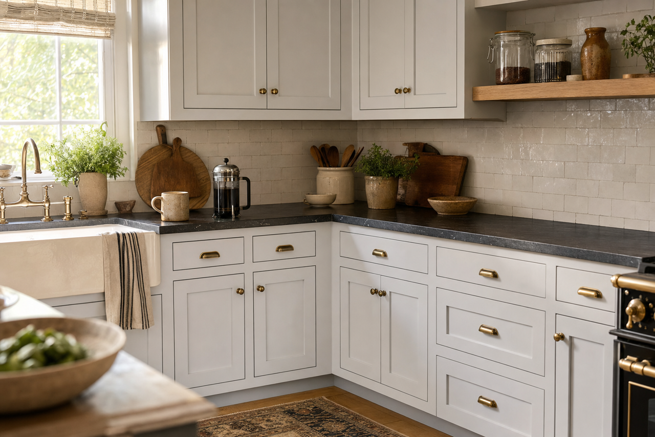 Heaven by Benjamin Moore on cabinets