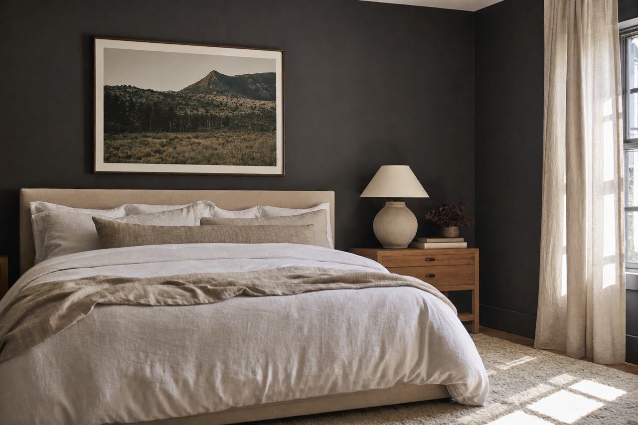 Black by Benjamin Moore on interiors