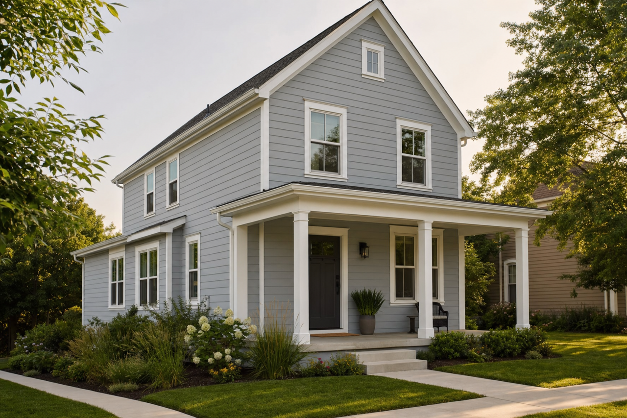 Nickel by Benjamin Moore on exterior