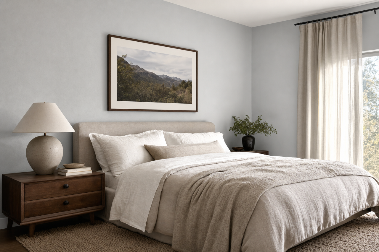Silver by Benjamin Moore on interiors