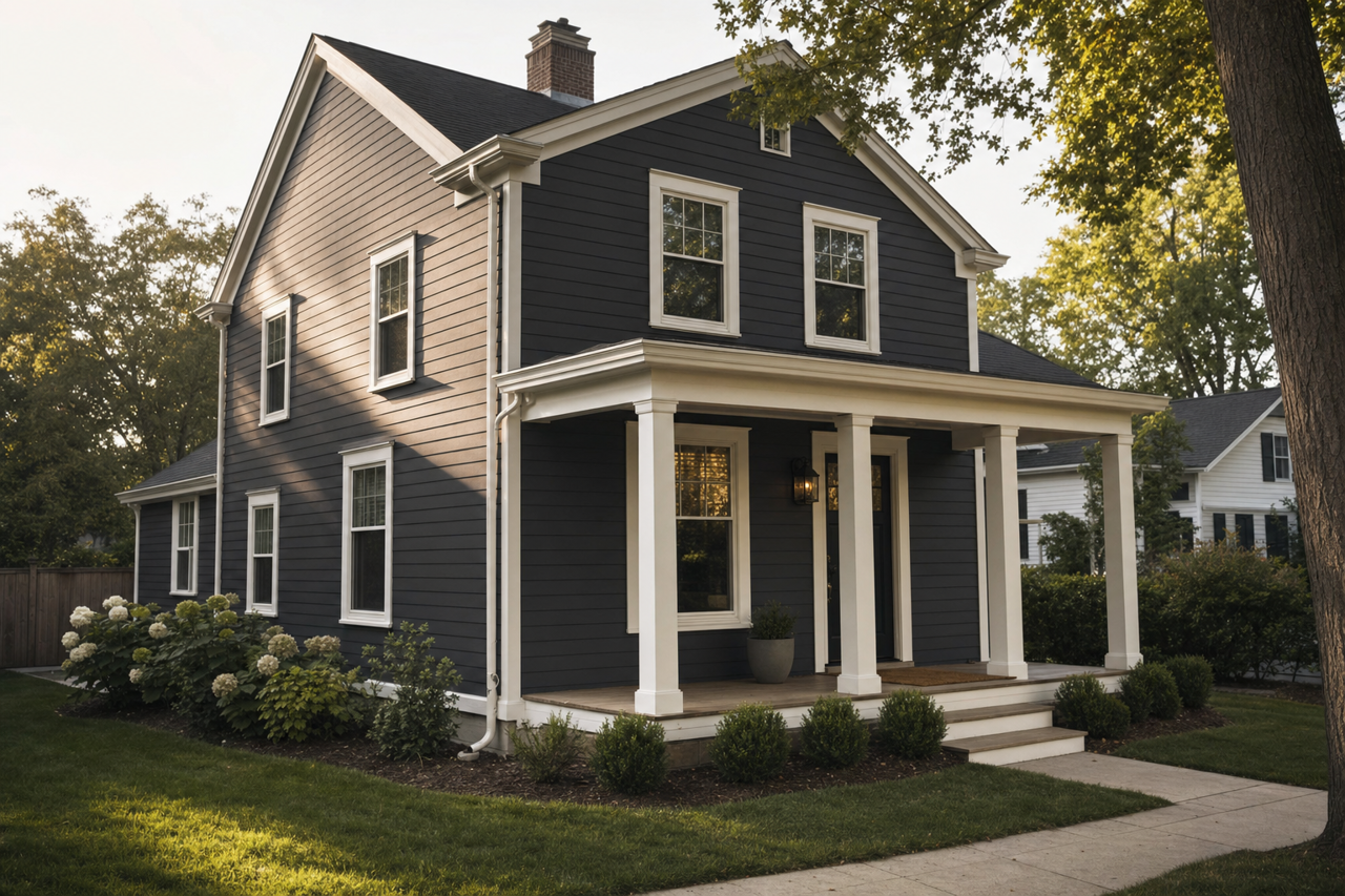 Jet by Benjamin Moore on exterior
