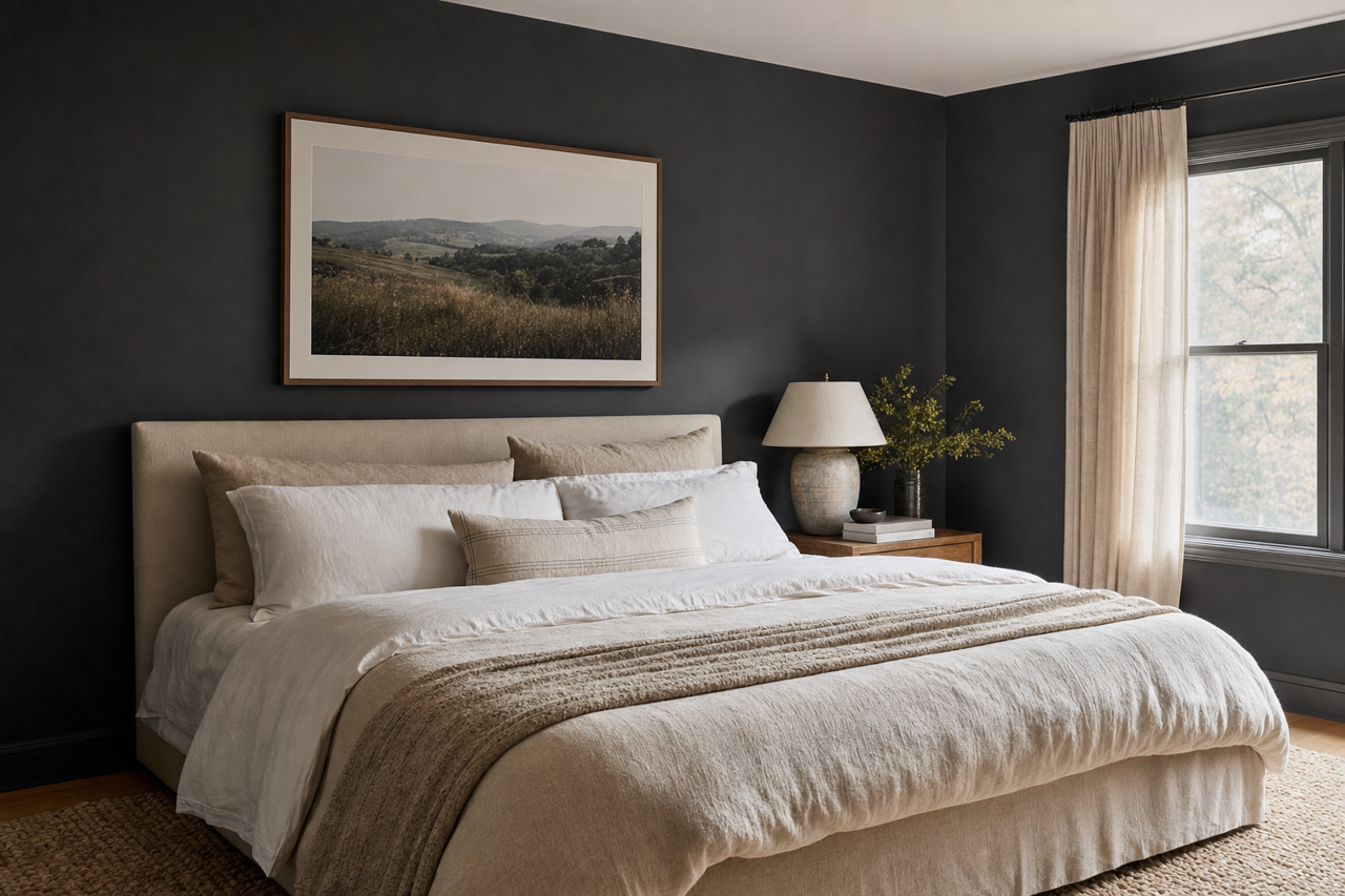 Jet by Benjamin Moore on interiors