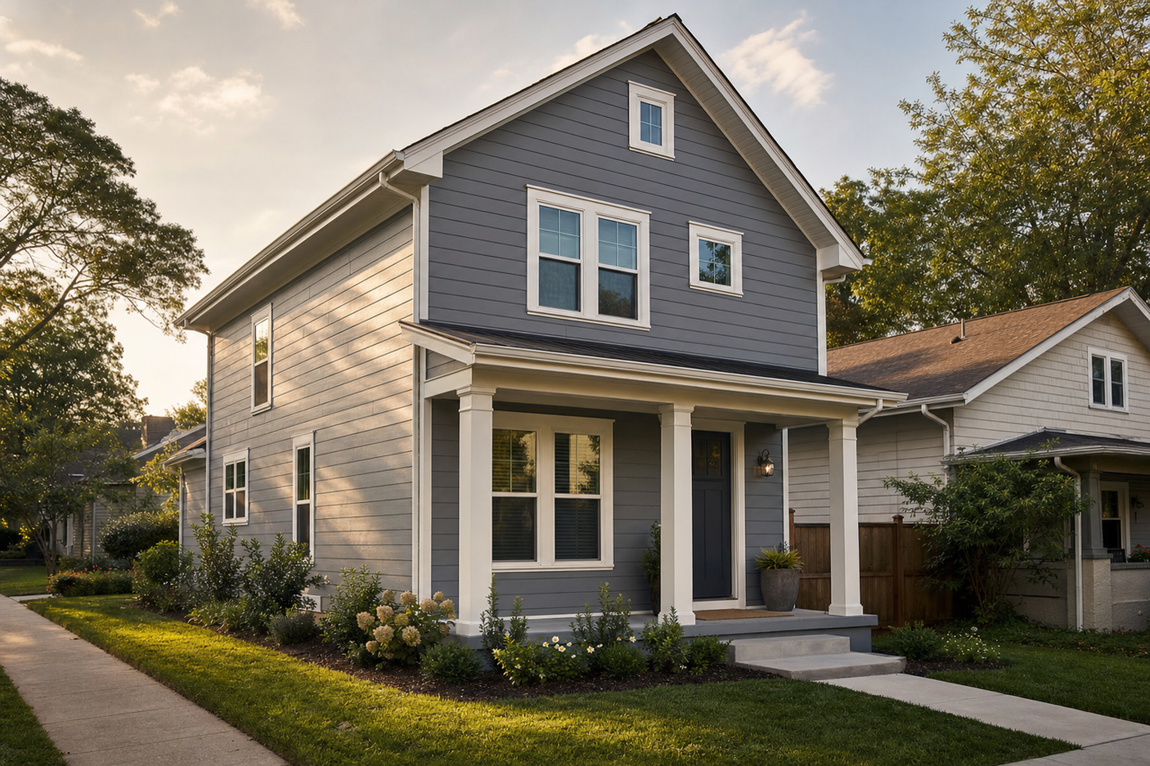 Smoke by Benjamin Moore on exterior