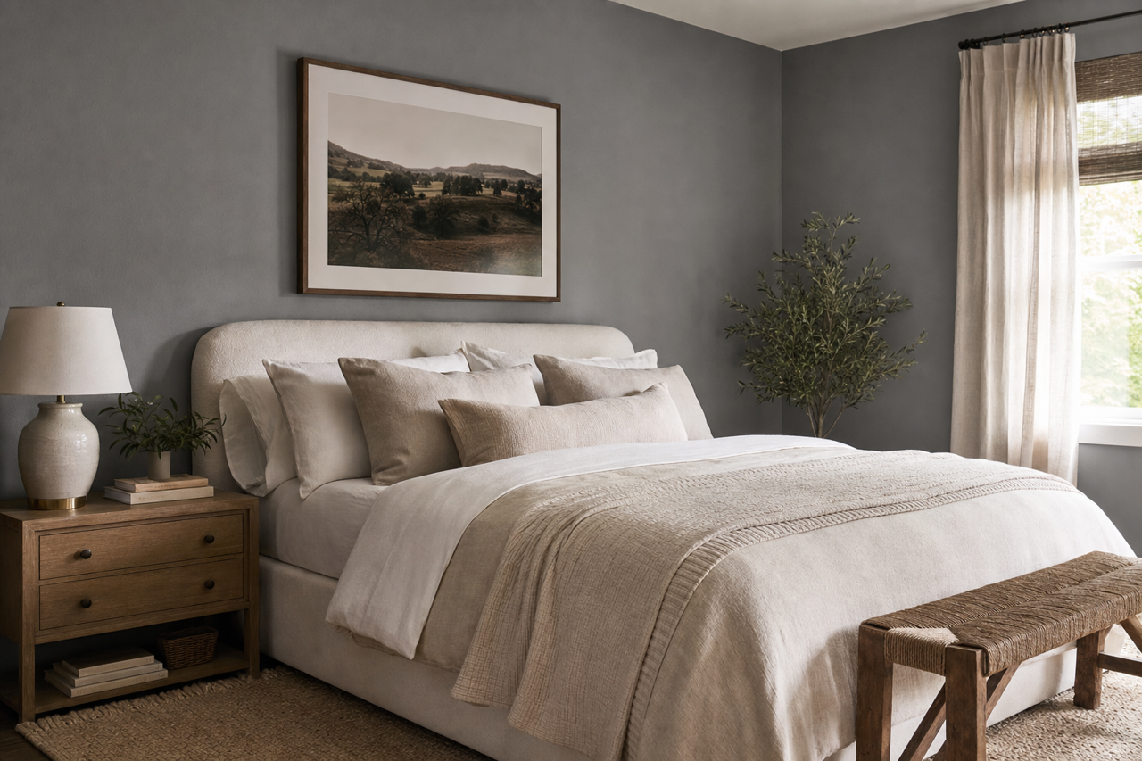 Smoke by Benjamin Moore on interiors