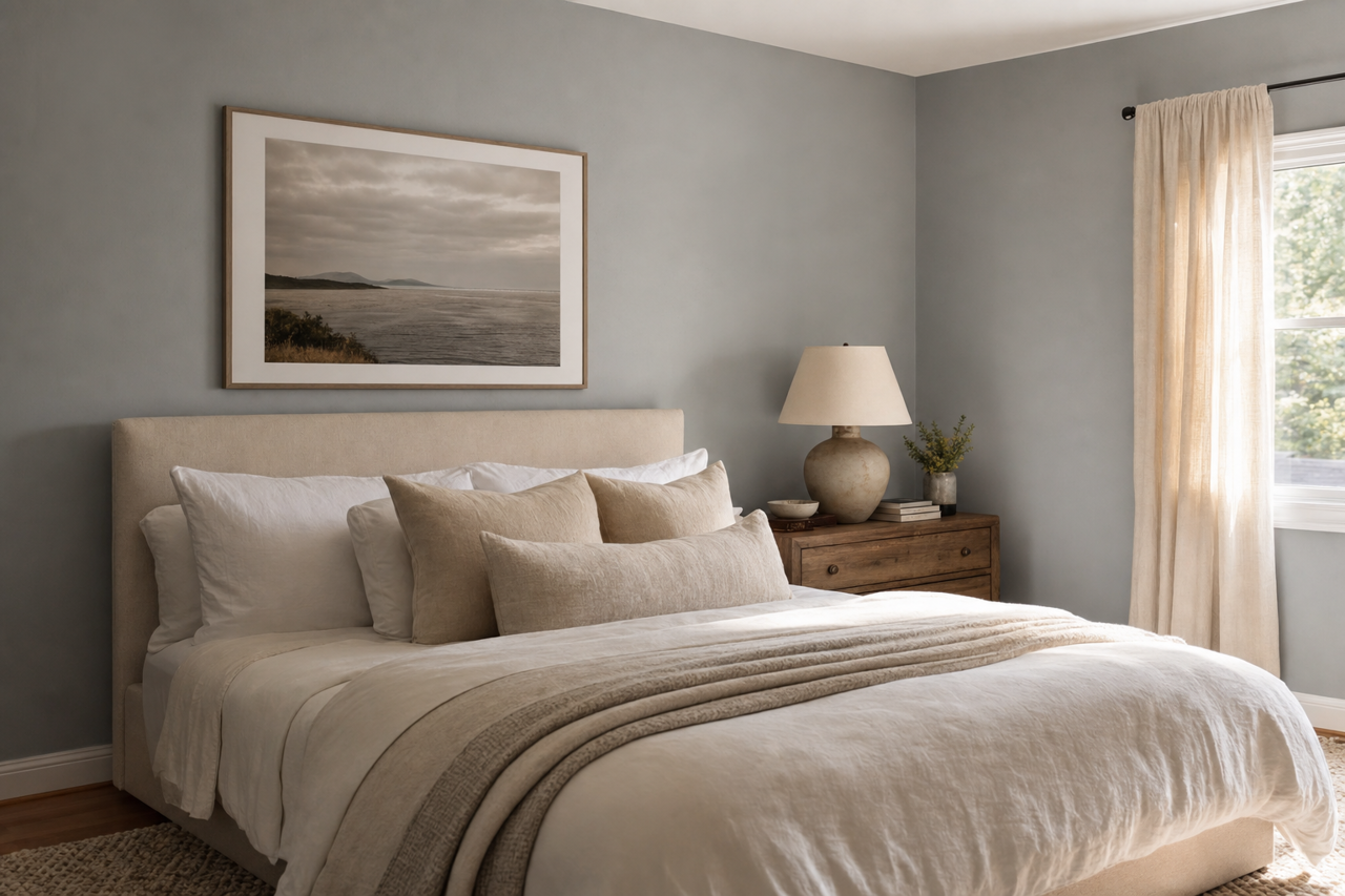 Silver by Benjamin Moore on interiors