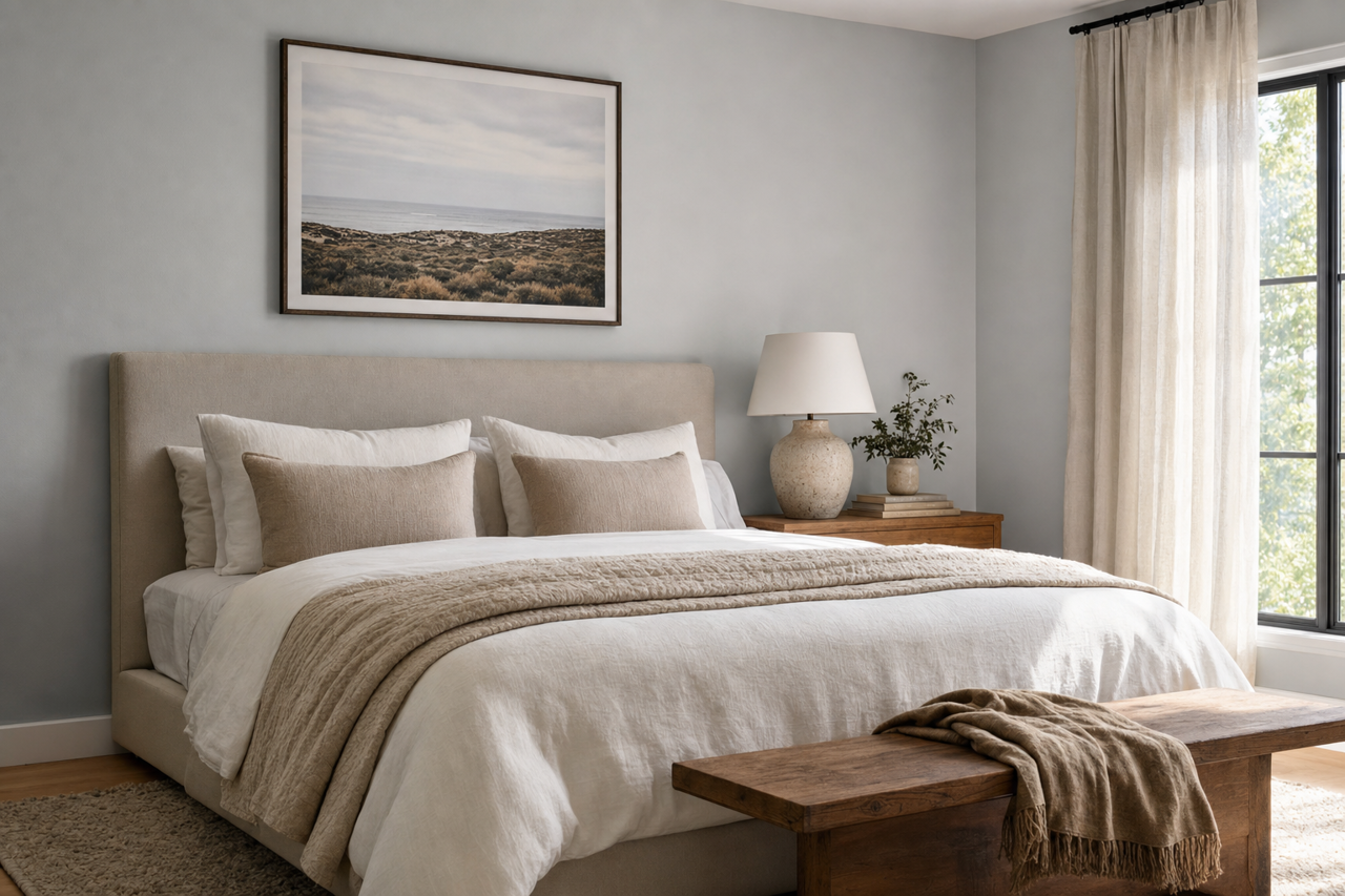 White by Benjamin Moore on interiors