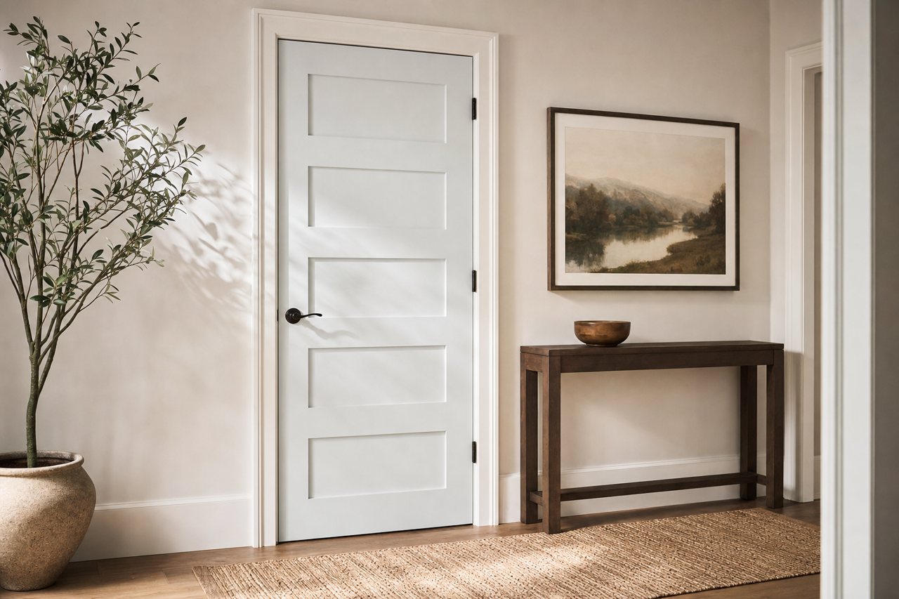 Stone by Benjamin Moore on interior-doors