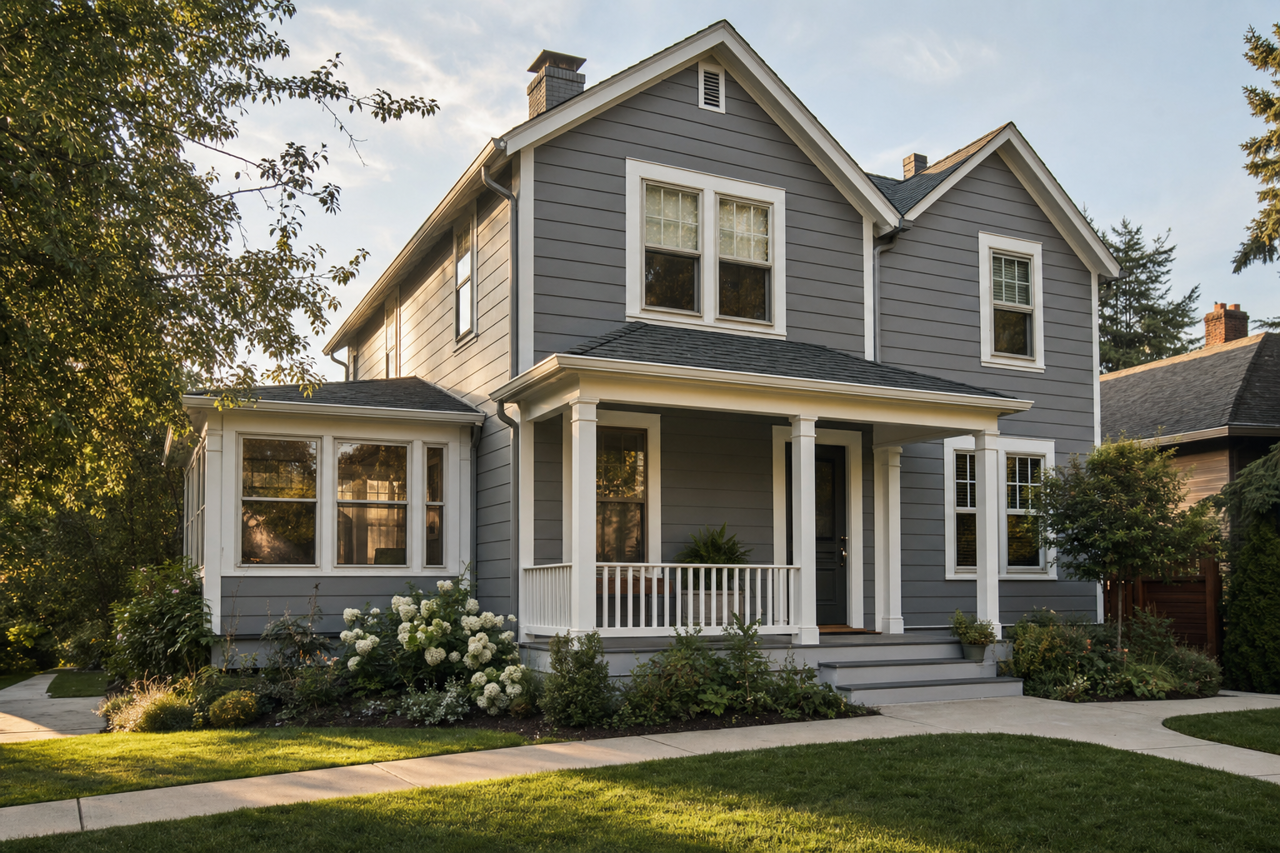 Steel by Benjamin Moore on exterior