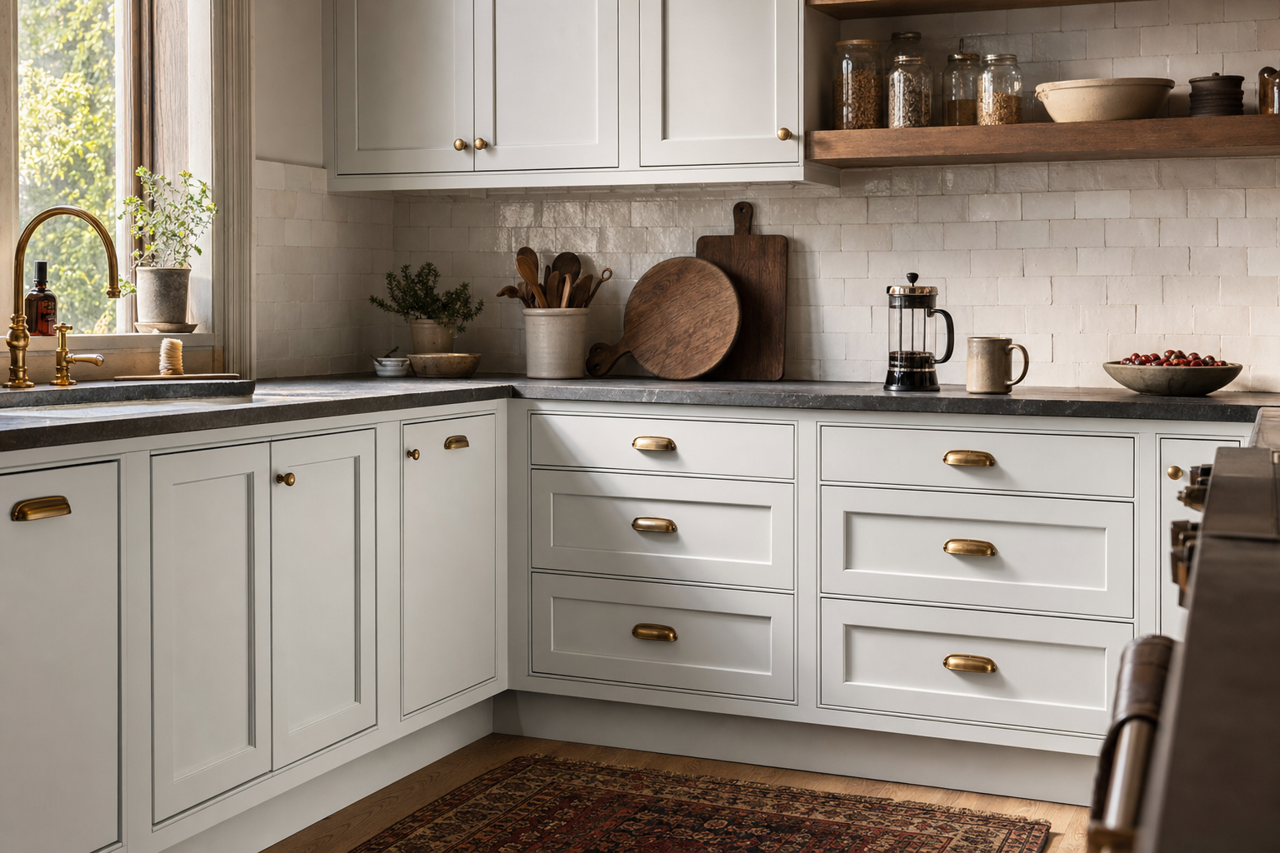 Iced by Benjamin Moore on cabinets
