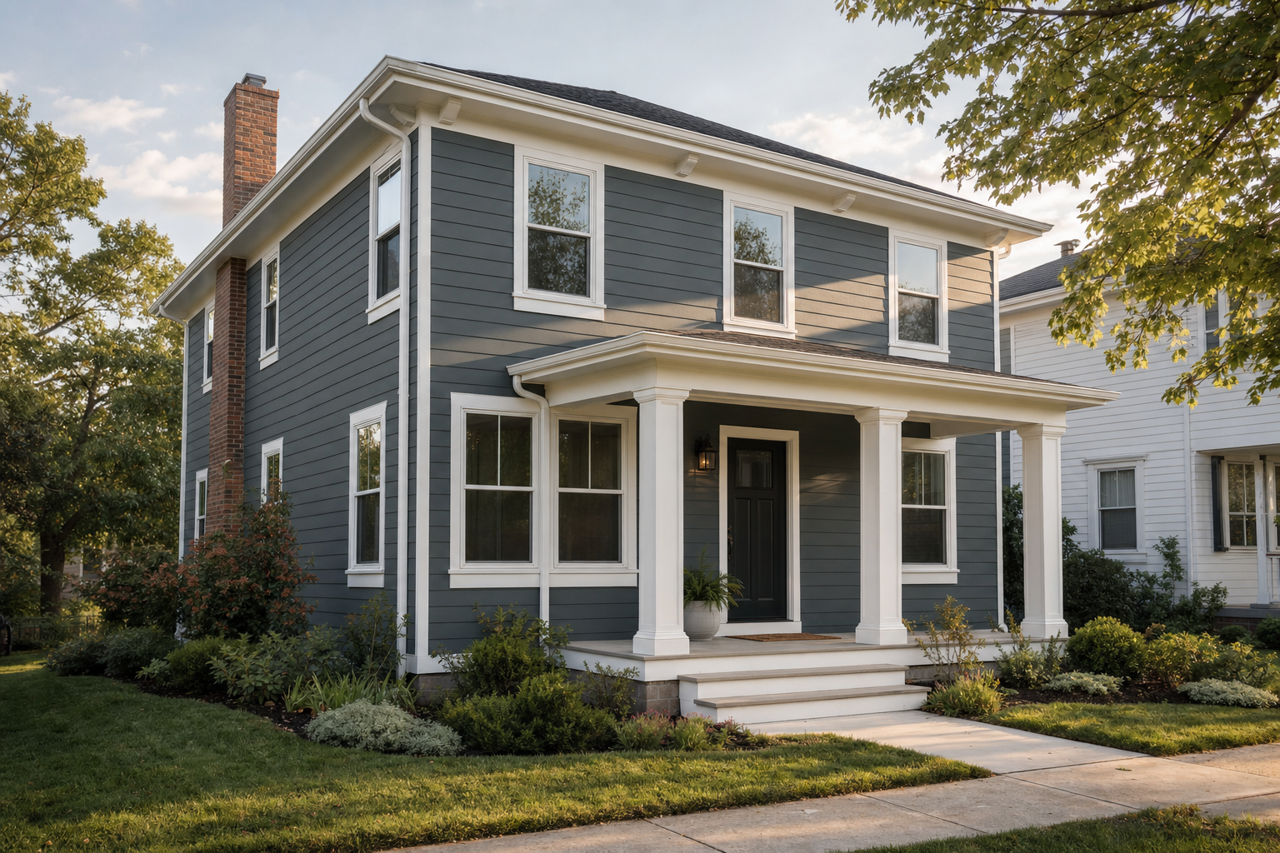 Dark by Benjamin Moore on exterior