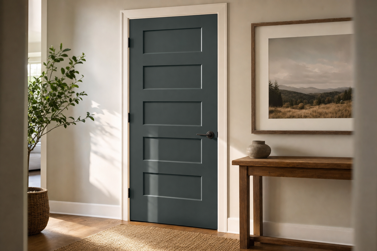 Dark by Benjamin Moore on interior-doors