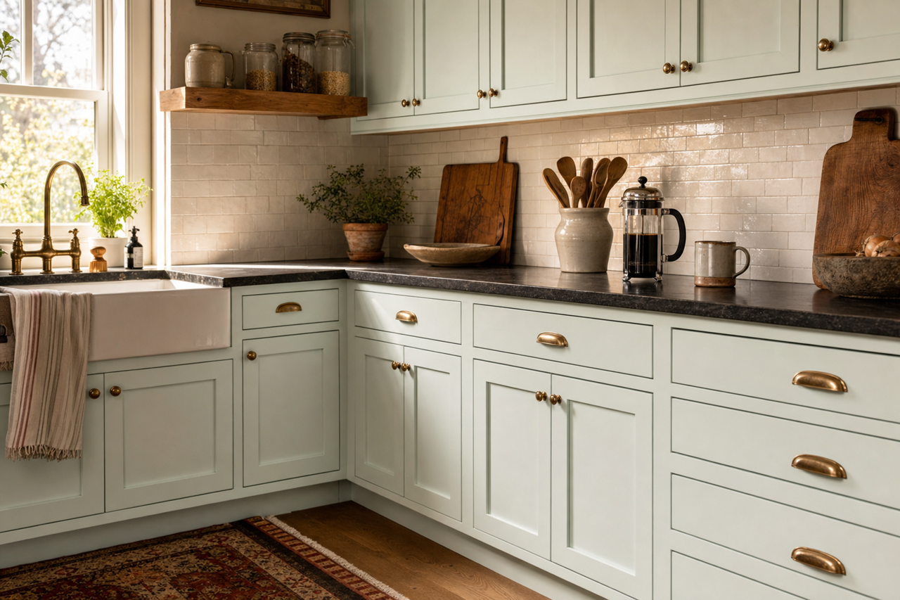 Palest by Benjamin Moore on cabinets