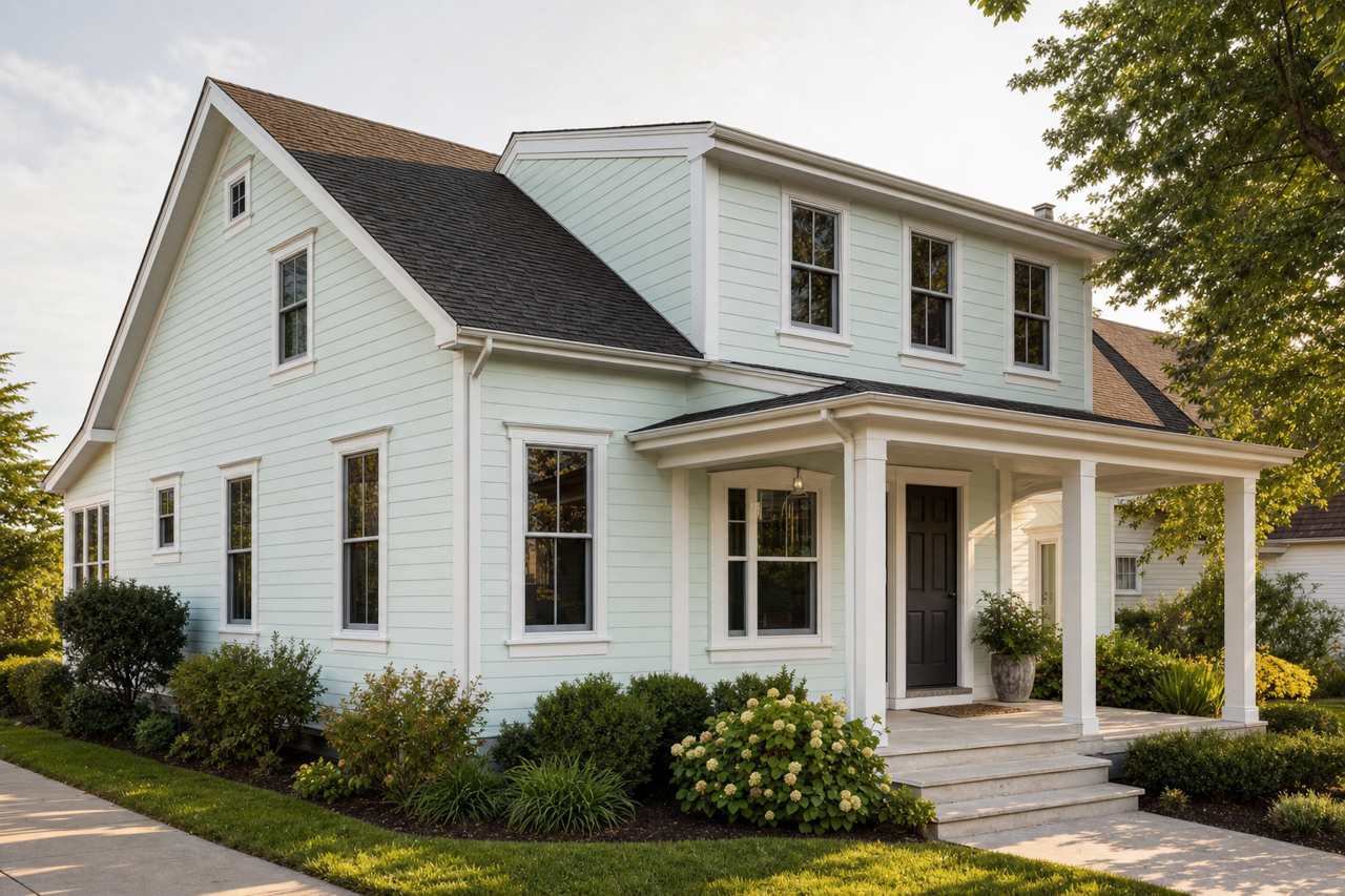 Palest by Benjamin Moore on exterior