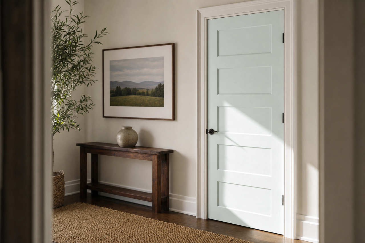 Palest by Benjamin Moore on interior-doors