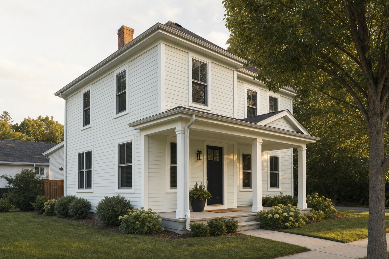 Snow by Benjamin Moore on exterior