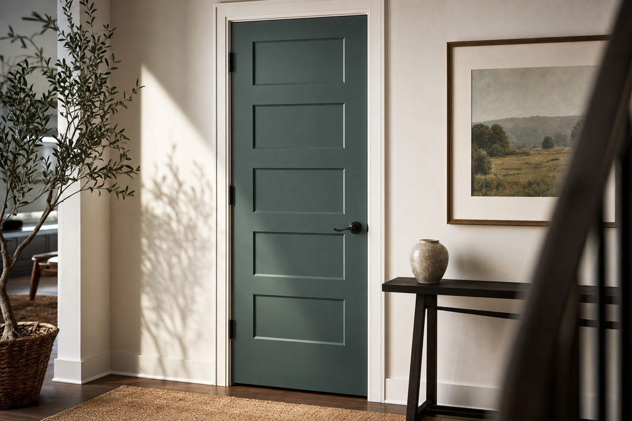 Mediterranean by Benjamin Moore on interior-doors
